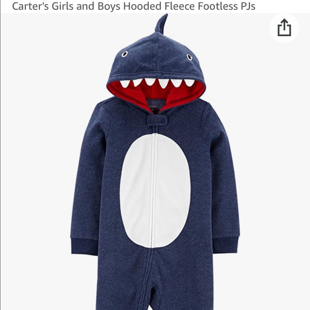 Carter’s fleece shark pajama